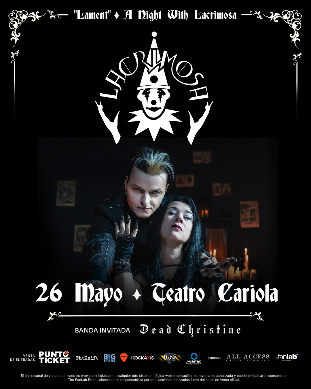 Dead Christine acompañará el regreso de Lacrimosa a Chile